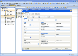 TreeDBNotes Pro: Editing contacts