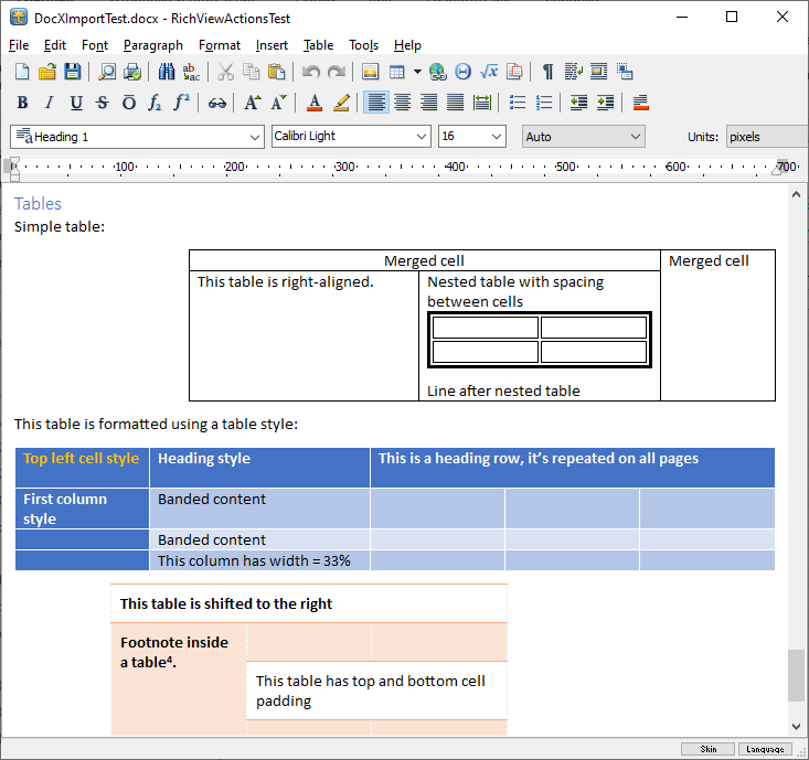 Microsoft Word Document opened in TRichView editor Microsoft Word Document opened in TRichView editor