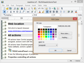 ActionTest Demo's main window ActionTest Demo's main window