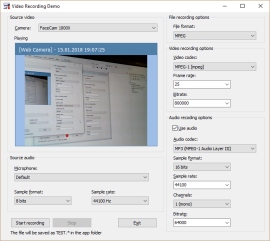 Recording video files: MPEG, MP4, 3GP, AVI, MOV, MJPEG, FLV, RM Recording video files